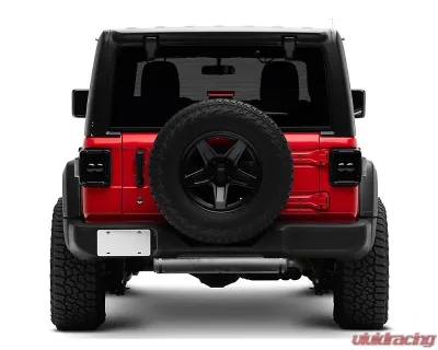 Raxiom Axial Series Smoked Lens Black Housing Linear LED Tail Lights Jeep Wrangler JL w/ Factory Halogen Tail Lights 2018-2023 - J170483