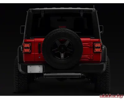 Raxiom Axial Series Smoked Lens Black Housing Linear LED Tail Lights Jeep Wrangler JL w/ Factory Halogen Tail Lights 2018-2023 - J170483