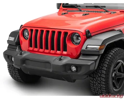 Raxiom Axial Series Clear Lens Black Housing 9" Angel Eye LED Headlights Jeep Wrangler JL | Gladiator JT 2018-2024 - J171705