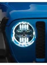 Raxiom Axial Series Clear Lens Black Housing 9" Angel Eye LED Headlights Jeep Wrangler JL | Gladiator JT 2018-2024                                     - J171705 - Image 14