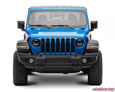 Raxiom Axial Series Clear Lens Black Housing 9" Angel Eye LED Headlights Jeep Wrangler JL | Gladiator JT 2018-2024 - J171705