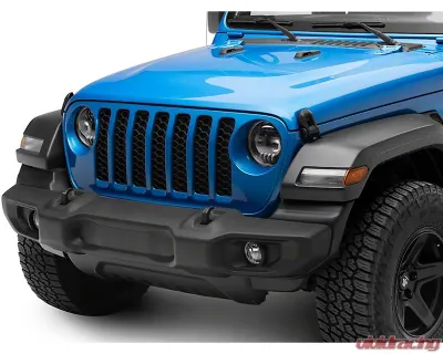 Raxiom Axial Series Clear Lens Black Housing 9" Angel Eye LED Headlights Jeep Wrangler JL | Gladiator JT 2018-2024 - J171705