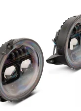 Raxiom Axial Series Clear Lens Black Housing 9" Angel Eye LED Headlights Jeep Wrangler JL | Gladiator JT 2018-2024                                     - J171705 - Image 20
