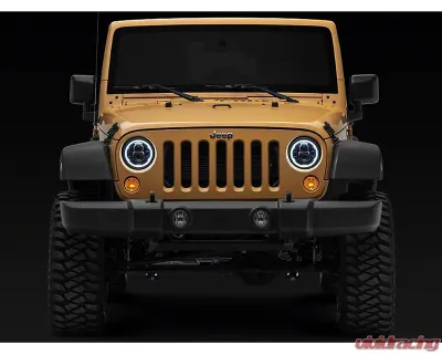 Raxiom Clear Lens Black Housing 7" LED Headlights w/ DRL Turn Signals Jeep Wrangler JK 2007-2018 - J173078