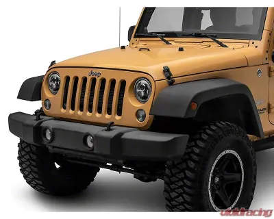 Raxiom Clear Lens Black Housing 7" LED Headlights w/ DRL Turn Signals Jeep Wrangler JK 2007-2018 - J173078