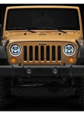 Raxiom Clear Lens Black Housing 7" LED Headlights w/ DRL Turn Signals Jeep Wrangler JK 2007-2018                                     - J173078 - Image 10