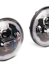 Raxiom Clear Lens Black Housing 7" LED Headlights w/ DRL Turn Signals Jeep Wrangler JK 2007-2018                                     - J173078 - Image 13