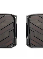 Raxiom Axial Series Smoked Lens Black Housing Trident LED Tail Lights Jeep Wrangler JK 2007-2018                                     - J173718 - Image 2