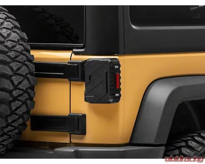 Raxiom Axial Series Smoked Lens Black Housing Trident LED Tail Lights Jeep Wrangler JK 2007-2018 - J173718
