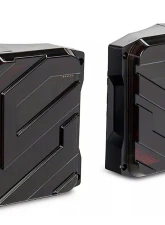 Raxiom Axial Series Smoked Lens Black Housing Trident LED Tail Lights Jeep Wrangler JK 2007-2018                                     - J173718 - Image 12