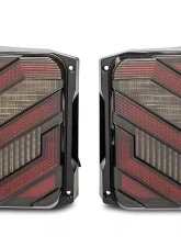 Raxiom Axial Series Clear Lens Black Housing Trident LED Tail Lights Jeep Wrangler JK 2007-2018                                     - J173719 - Image 2