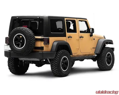 Raxiom Axial Series Clear Lens Black Housing Trident LED Tail Lights Jeep Wrangler JK 2007-2018 - J173719