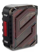 Raxiom Axial Series Clear Lens Black Housing Trident LED Tail Lights Jeep Wrangler JK 2007-2018                                     - J173719 - Image 3
