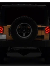 Raxiom Axial Series Clear Lens Black Housing Trident LED Tail Lights Jeep Wrangler JK 2007-2018                                     - J173719 - Image 9