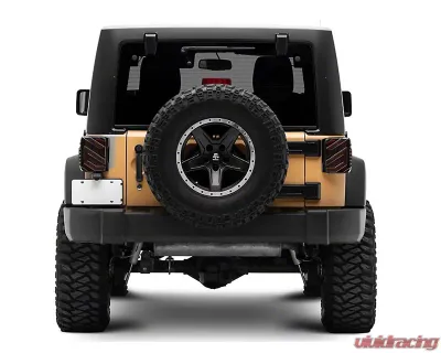 Raxiom Axial Series Clear Lens Black Housing Trident LED Tail Lights Jeep Wrangler JK 2007-2018 - J173719