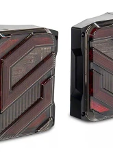 Raxiom Axial Series Clear Lens Black Housing Trident LED Tail Lights Jeep Wrangler JK 2007-2018                                     - J173719 - Image 12