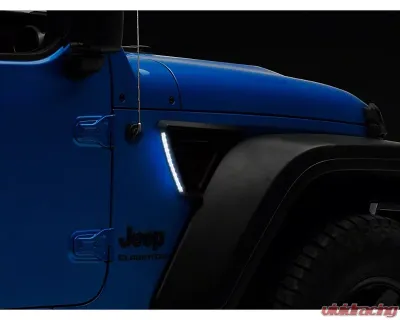 Raxiom LED Fender Vent Lighting w/ DRL & Turn Signal Jeep Wrangler JL | Gladiator 2018-2023 - J177414