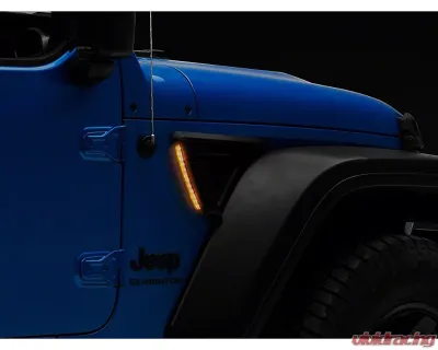 Raxiom LED Fender Vent Lighting w/ DRL & Turn Signal Jeep Wrangler JL | Gladiator 2018-2023 - J177414