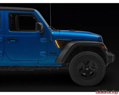 Raxiom LED Fender Vent Lighting w/ DRL & Turn Signal Jeep Wrangler JL | Gladiator 2018-2023 - J177414