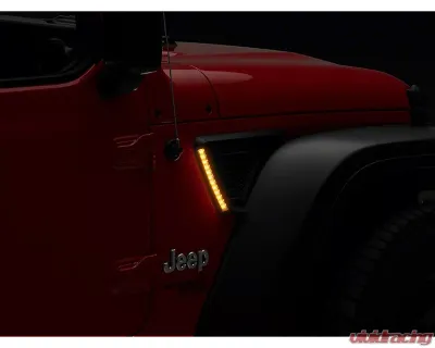 Raxiom LED Fender Vent Lighting w/ DRL & Turn Signal Jeep Wrangler JL | Gladiator 2018-2023 - J177414