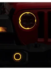 Raxiom Axial Series Clear Lens Black Housing 9" Angel Eye LED Headlights & LED Fog Lights Jeep Wrangler JL | Gladiator JT 2018-2024                                     - J177416 - Image 11