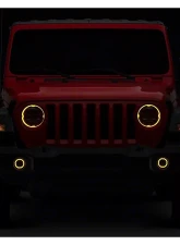 Raxiom Axial Series Clear Lens Black Housing 9" Angel Eye LED Headlights & LED Fog Lights Jeep Wrangler JL | Gladiator JT 2018-2024                                     - J177416 - Image 14