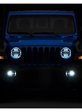 Raxiom Axial Series Clear Lens Black Housing 9" Angel Eye LED Headlights & LED Fog Lights Jeep Wrangler JL | Gladiator JT 2018-2024                                     - J177416 - Image 19