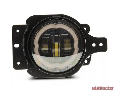 Raxiom Axial Series Clear Lens Black Housing 9" Angel Eye LED Headlights & LED Fog Lights Jeep Wrangler JL | Gladiator JT 2018-2024 - J177416