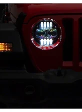 Raxiom Axial Series Clear Lens Black Housing 9" Angel Eye LED Headlights & LED Fog Lights Jeep Wrangler JL | Gladiator JT 2018-2024                                     - J177416 - Image 10