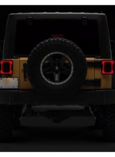 Raxiom Axial Series Smoked Lens Black Housing LED Tail Lights Jeep Wrangler JK 2007-2018                                     - J183262 - Image 7