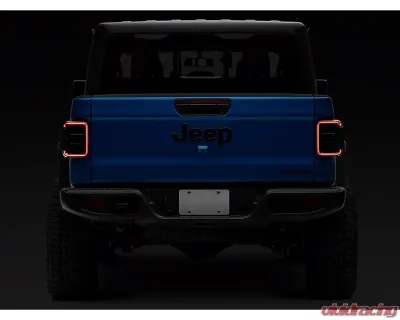 Raxiom Axial Series Smoked Lens Black Housing LED Tail Lights Jeep Gladiator JT w/out Factory Halogen Tail Lights 2020-2023 - JG10568