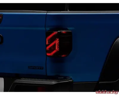 Raxiom Axial Series Smoked Lens Black Housing LED Tail Lights Jeep Gladiator JT w/ Factory Halogen Tail Lights 2020-2023 - JG18584