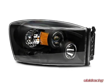 Raxiom Clear Lens Black Housing LED Halo Projector Headlights Dodge Ram 1500 2006-2008 - R110149