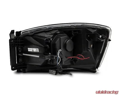 Raxiom Clear Lens Black Housing LED Halo Projector Headlights Dodge Ram 1500 2006-2008 - R110149