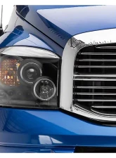 Raxiom Clear Lens Black Housing LED Halo Projector Headlights Dodge Ram 1500 2006-2008                                     - R110149 - Image 6