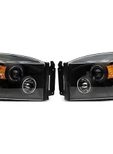 Raxiom Clear Lens Black Housing LED Halo Projector Headlights Dodge Ram 1500 2006-2008                                     - R110149 - Image 9
