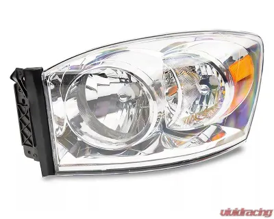 Raxiom Axial Series Chrome Housing Clear Lens OEM Style Replacement Headlights Dodge Ram 1500 | 2500 | 3500 2006-2009 - R118012