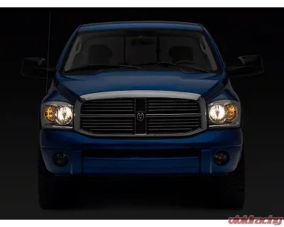 Raxiom Axial Series Chrome Housing Clear Lens OEM Style Replacement Headlights Dodge Ram 1500 | 2500 | 3500 2006-2009 - R118012