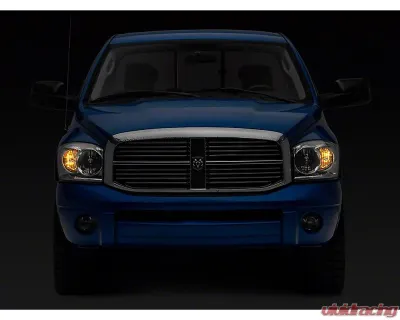 Raxiom Axial Series Chrome Housing Clear Lens OEM Style Replacement Headlights Dodge Ram 1500 | 2500 | 3500 2006-2009 - R118012