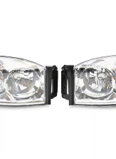 Raxiom Axial Series Chrome Housing Clear Lens OEM Style Replacement Headlights Dodge Ram 1500 | 2500 | 3500 2006-2009                                     - R118012 - Image 11