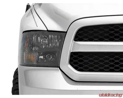 Raxiom Axial Series Clear Lens Black Housing Euro Style Headlights w/ Dual Bulb Ram 1500 | 2500 | 3500 w/ Factory Halogen Non-Projector Headlights 2009-2018 - R118016