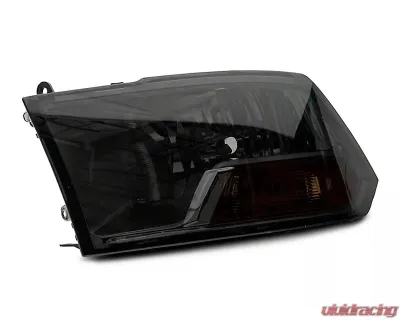 Raxiom Axial Series Smoked Lens Chrome Housing OEM Style Replacement Headlights w/ Single Bulb Ram 1500 | 2500 | 3500 w/ Factory Halogen Non-Projector Headlights 2009-2018 - R118019