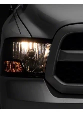 Raxiom Axial Series Smoked Lens Chrome Housing OEM Style Replacement Headlights w/ Single Bulb Ram 1500 | 2500 | 3500 w/ Factory Halogen Non-Projector Headlights 2009-2018                                     - R118019 - Image 5