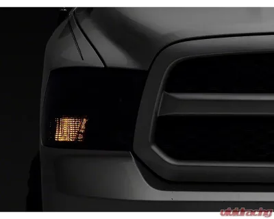 Raxiom Axial Series Smoked Lens Chrome Housing OEM Style Replacement Headlights w/ Dual Bulb Ram 1500 | 2500 | 3500 w/ Factory Halogen Non-Projector Headlights 2009-2018 - R118021