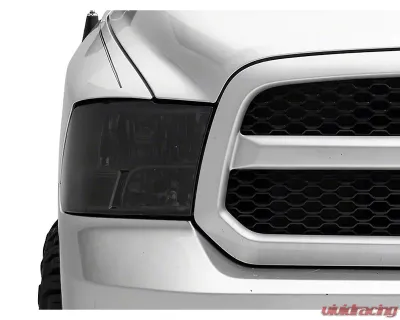 Raxiom Axial Series Smoked Lens Chrome Housing OEM Style Replacement Headlights w/ Dual Bulb Ram 1500 | 2500 | 3500 w/ Factory Halogen Non-Projector Headlights 2009-2018 - R118021