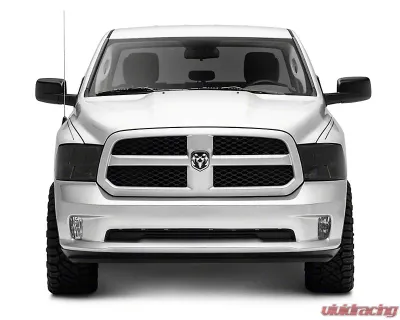 Raxiom Axial Series Smoked Lens Chrome Housing OEM Style Replacement Headlights w/ Dual Bulb Ram 1500 | 2500 | 3500 w/ Factory Halogen Non-Projector Headlights 2009-2018 - R118021