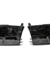 Raxiom Axial Series Smoked Lens Chrome Housing OEM Style Replacement Headlights w/ Dual Bulb Ram 1500 | 2500 | 3500 w/ Factory Halogen Non-Projector Headlights 2009-2018                                     - R118021 - Image 12