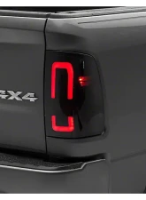 Raxiom Axial Series Smoked Lens Black Housing LED Tail Lights Ram 1500 | 2500 | 3500 w/ Factory Halogen Tail Lights 2009-2018                                     - R131284 - Image 5