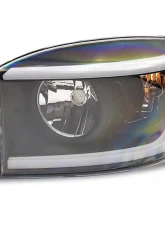 Raxiom Clear Lens Black Housing Axial Series Headlights w/ Sequential LED Bar Dodge Ram 1500 | 2500 | 3500 2006-2009                                     - R131480 - Image 2