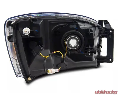 Raxiom Clear Lens Black Housing Axial Series Headlights w/ Sequential LED Bar Dodge Ram 1500 | 2500 | 3500 2006-2009 - R131480